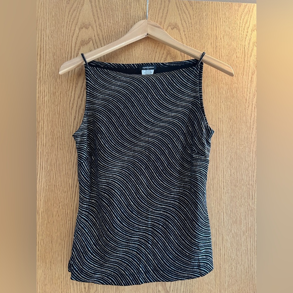 Black Sparkly Sleeveless Top
